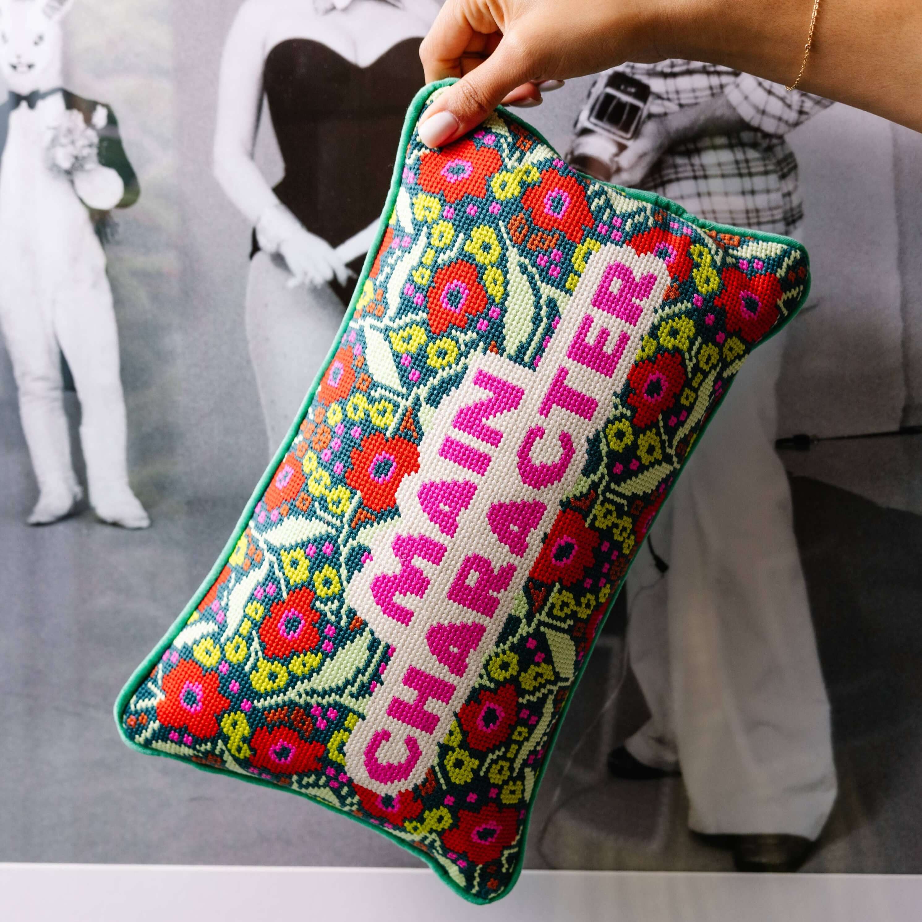 Main Character Needlepoint Pillow – Alicia DiMichele Boutique