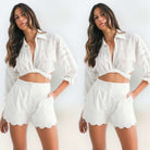 Sweet Escape Eyelet Shorts Set – Alicia DiMichele Boutique
