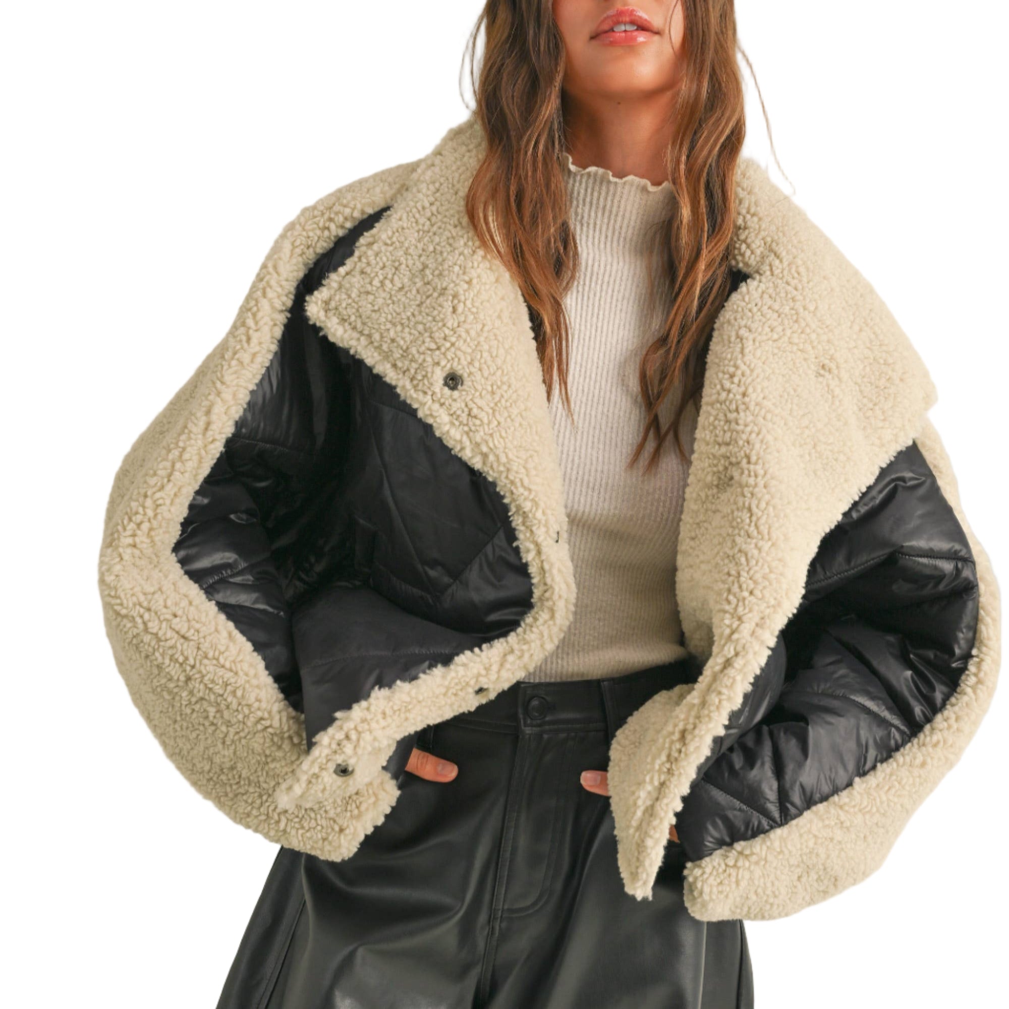 Shearling Trim Quilted Jacket – Alicia DiMichele Boutique