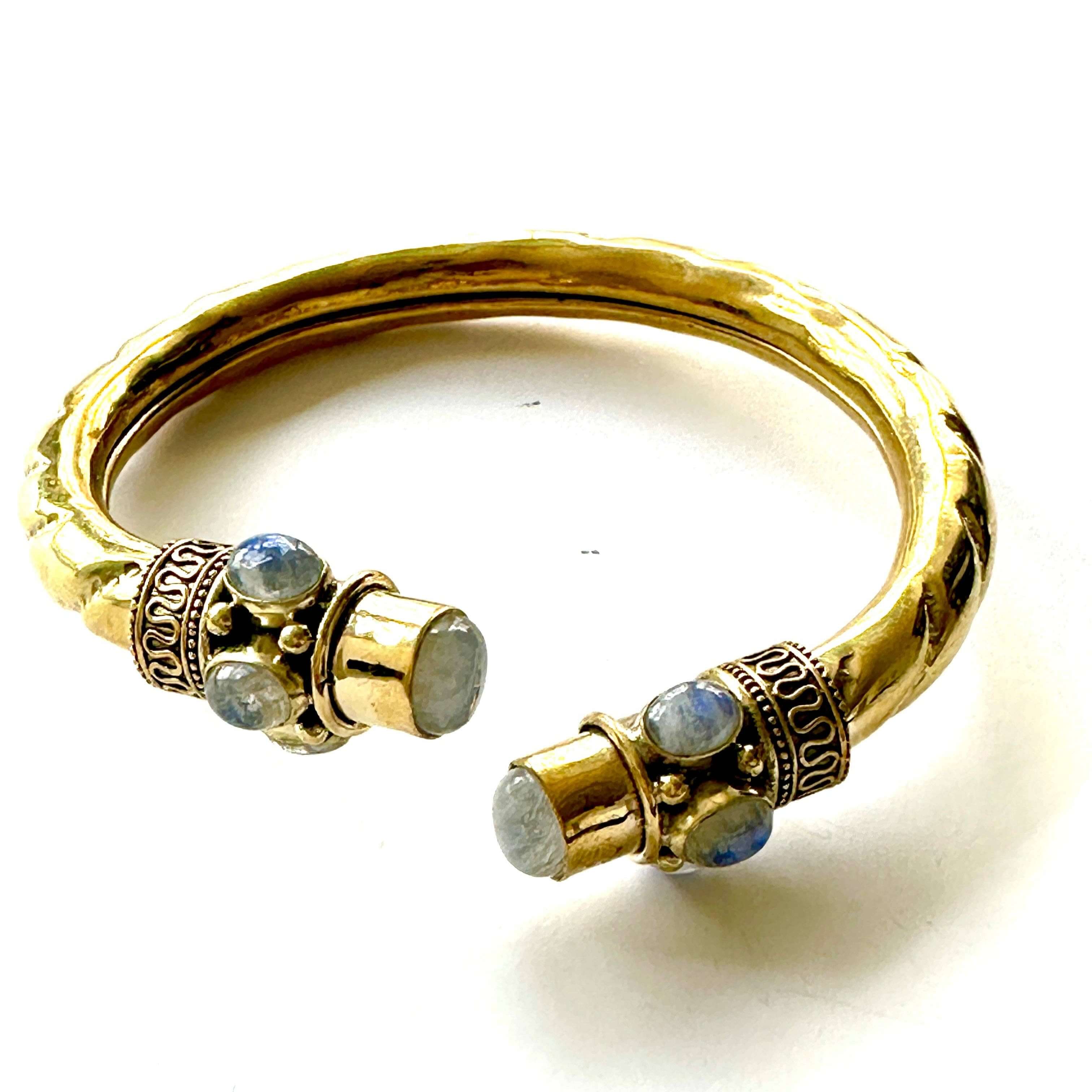 Moonstone Brass Cuff – Alicia DiMichele Boutique