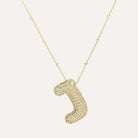 Bubble Pave Initial Necklace – Alicia DiMichele Boutique