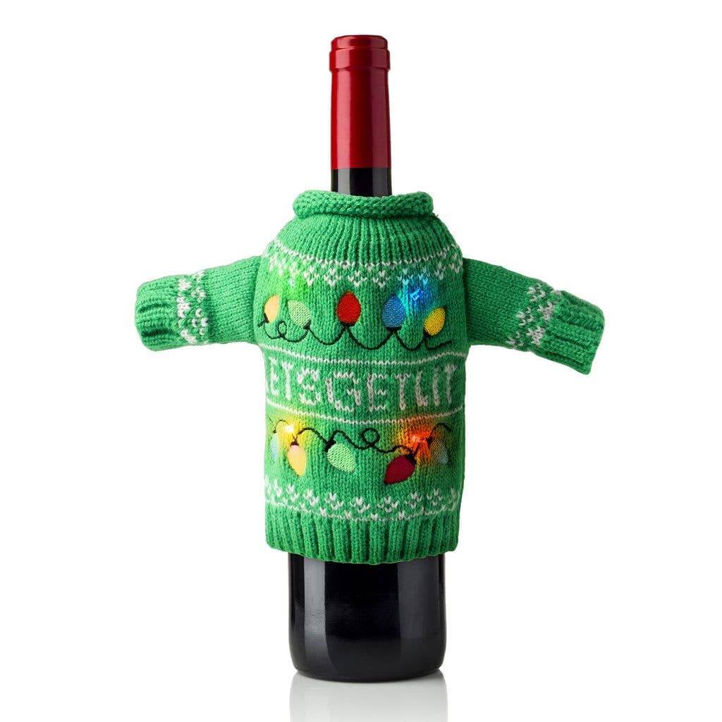 Holiday Light-Up Wine Bottle Sweater – Alicia DiMichele Boutique