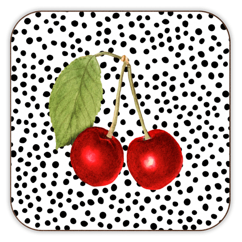 Polka Dot Cherry Ceramic Coaster – Alicia DiMichele Boutique