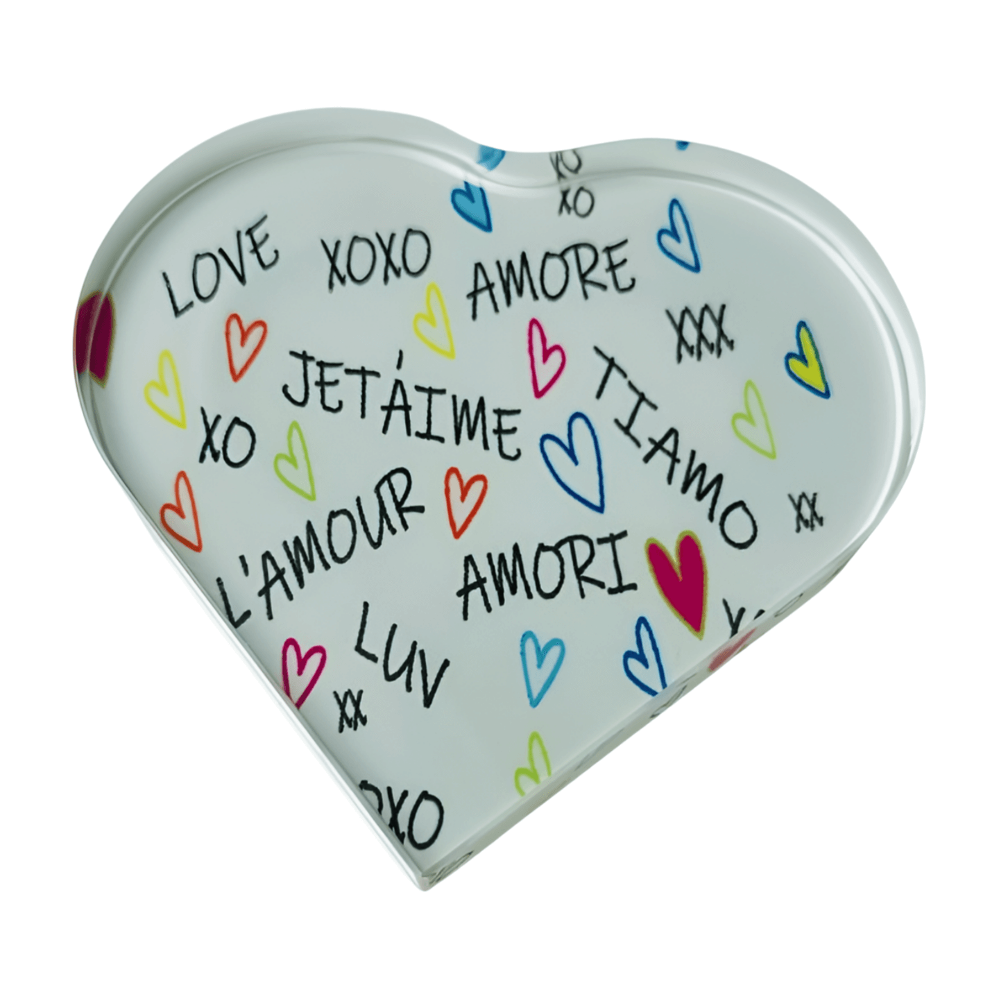 Love in Languages Crystal Heart Paperweight – Alicia DiMichele Boutique