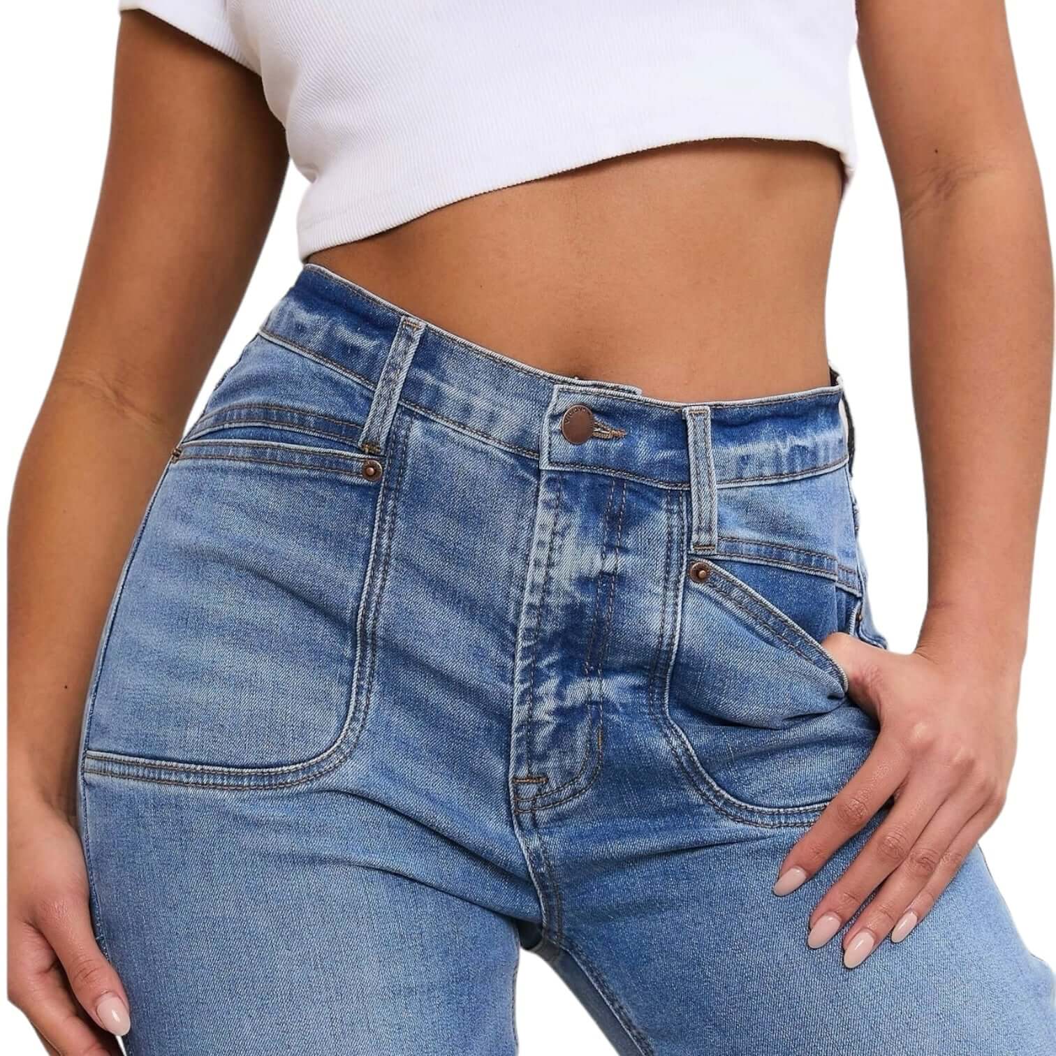 Square Pocket Bootcut Jeans – Alicia DiMichele Boutique