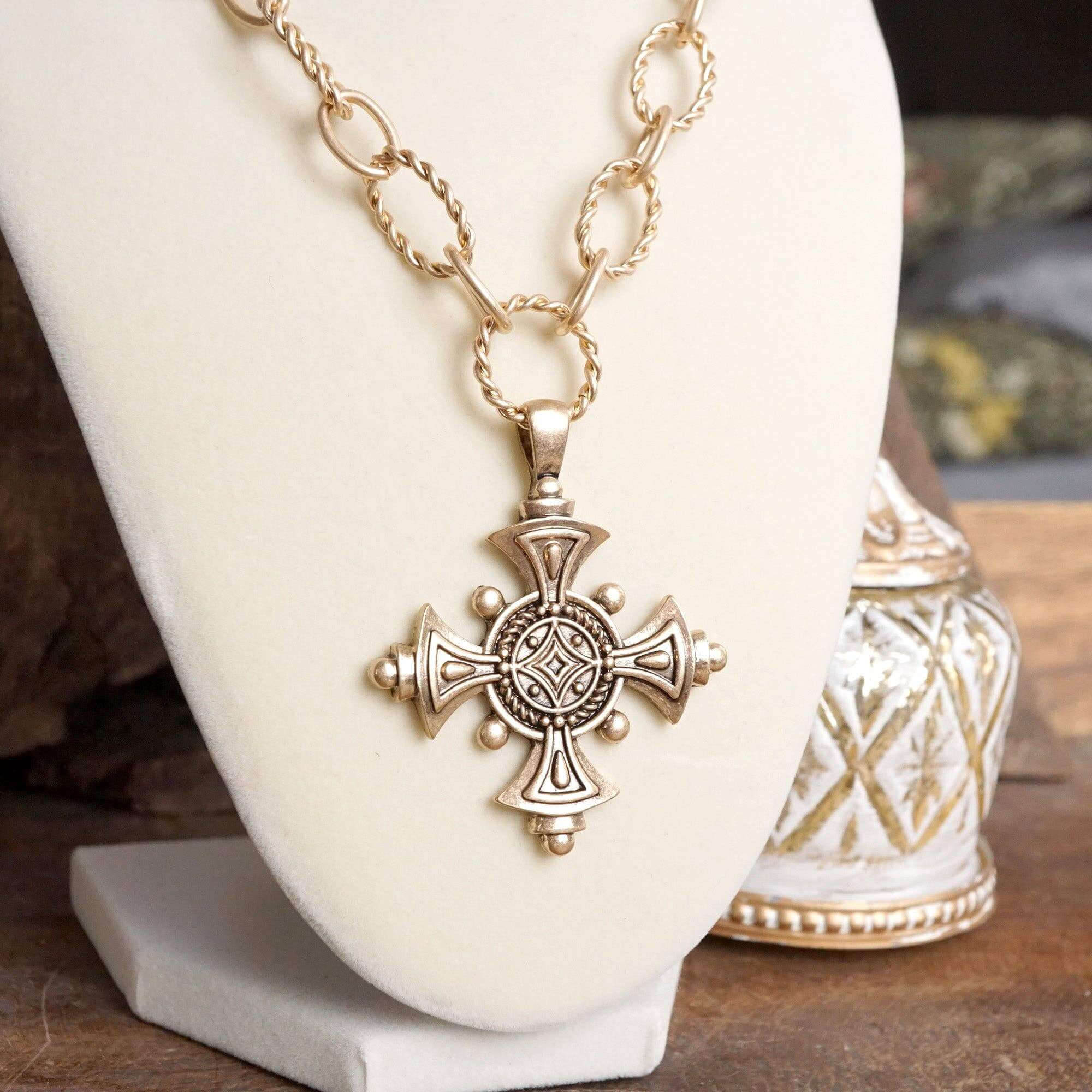 Vintage Glory Cross Pendant Necklace – Alicia DiMichele Boutique