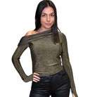 Metallic One Shoulder Top - Gold – Alicia DiMichele Boutique