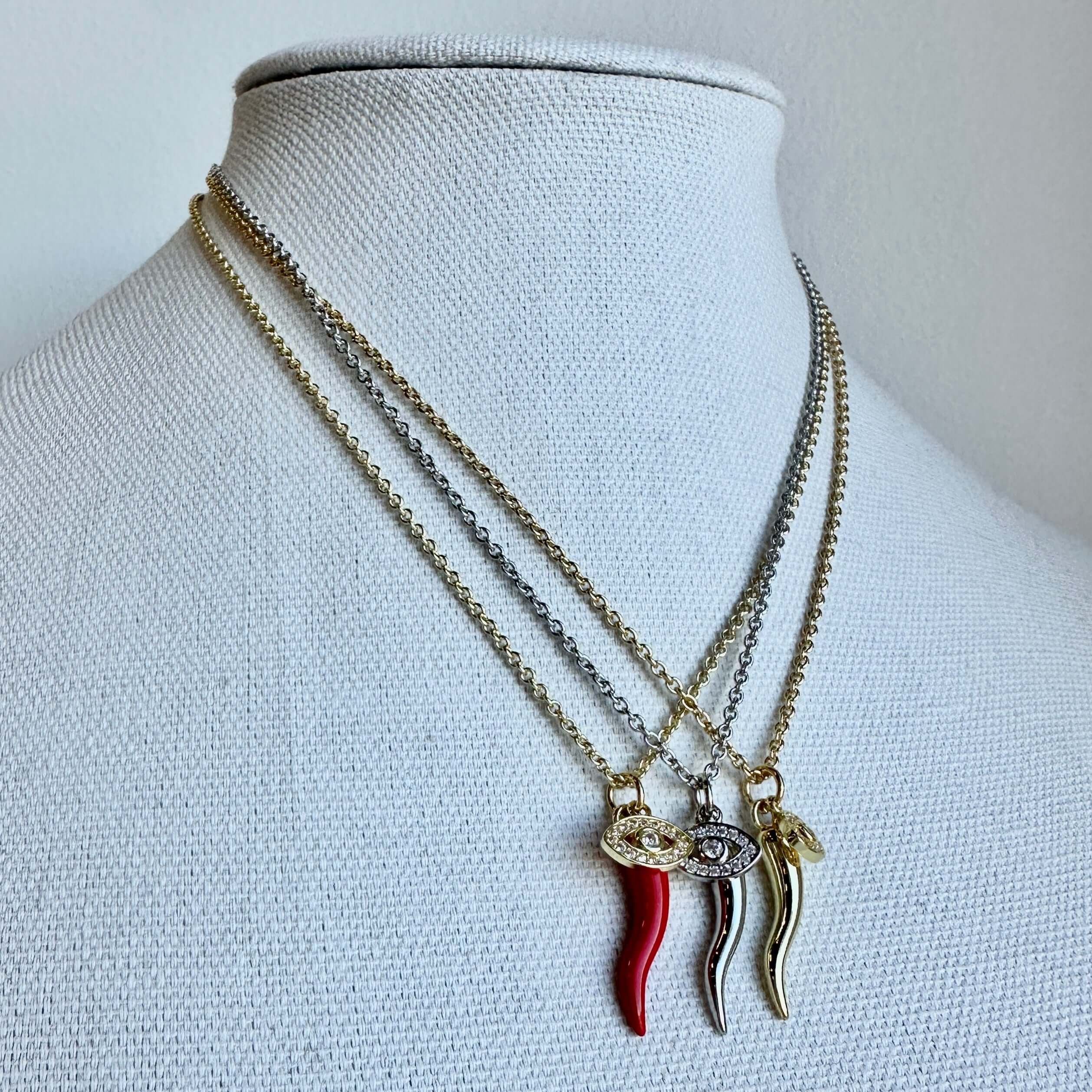 Give ‘Em The Horn Necklace - Silver – Alicia DiMichele Boutique