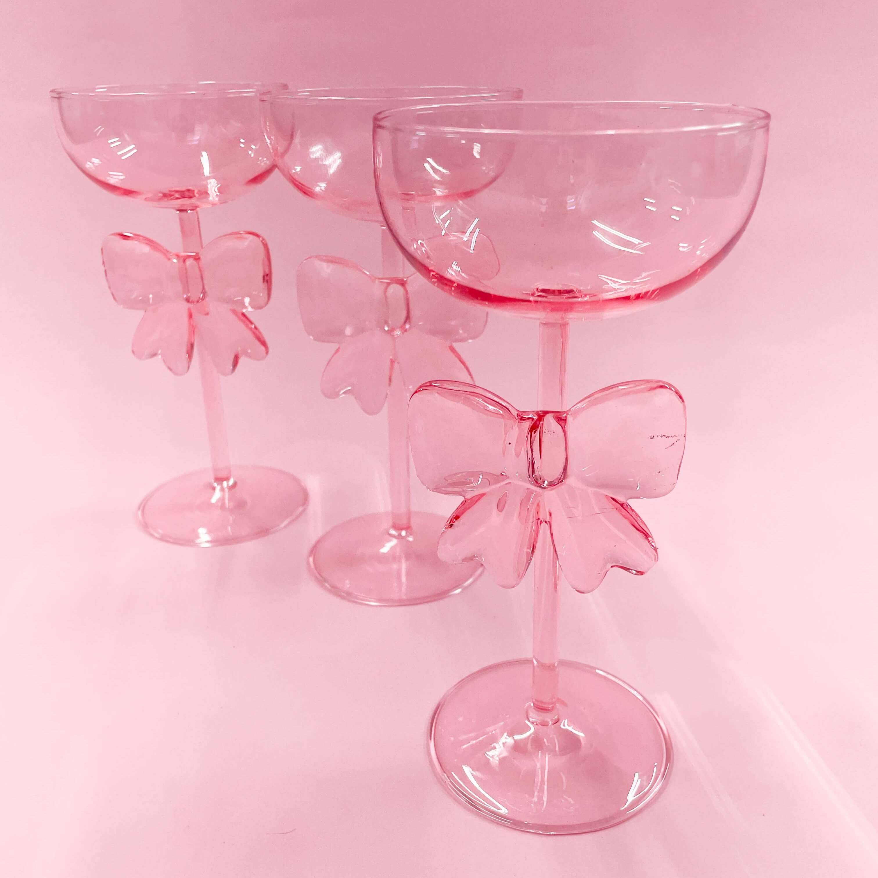 Blush Bow Coupe Glass – Alicia DiMichele Boutique