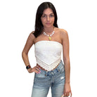 Meadow Eyelet Strapless Top – Alicia DiMichele Boutique