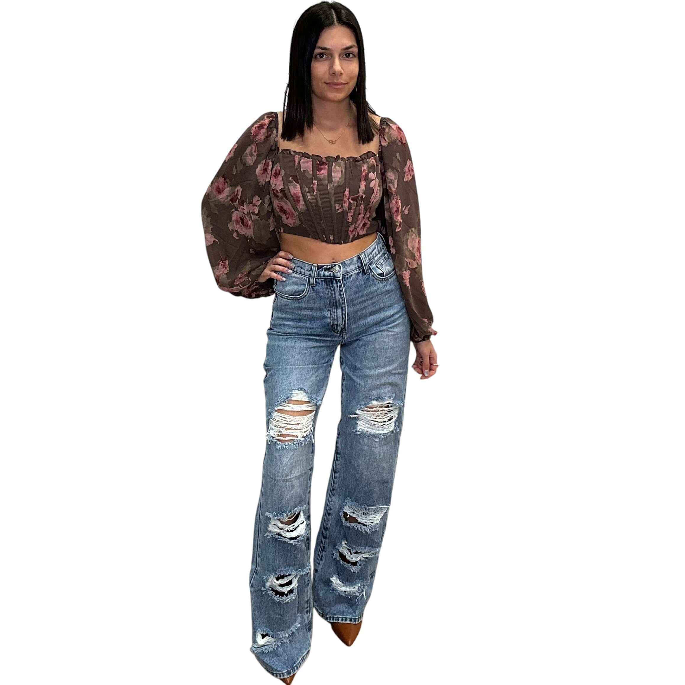 Floral Corset Bodice Crop Top – Alicia DiMichele Boutique