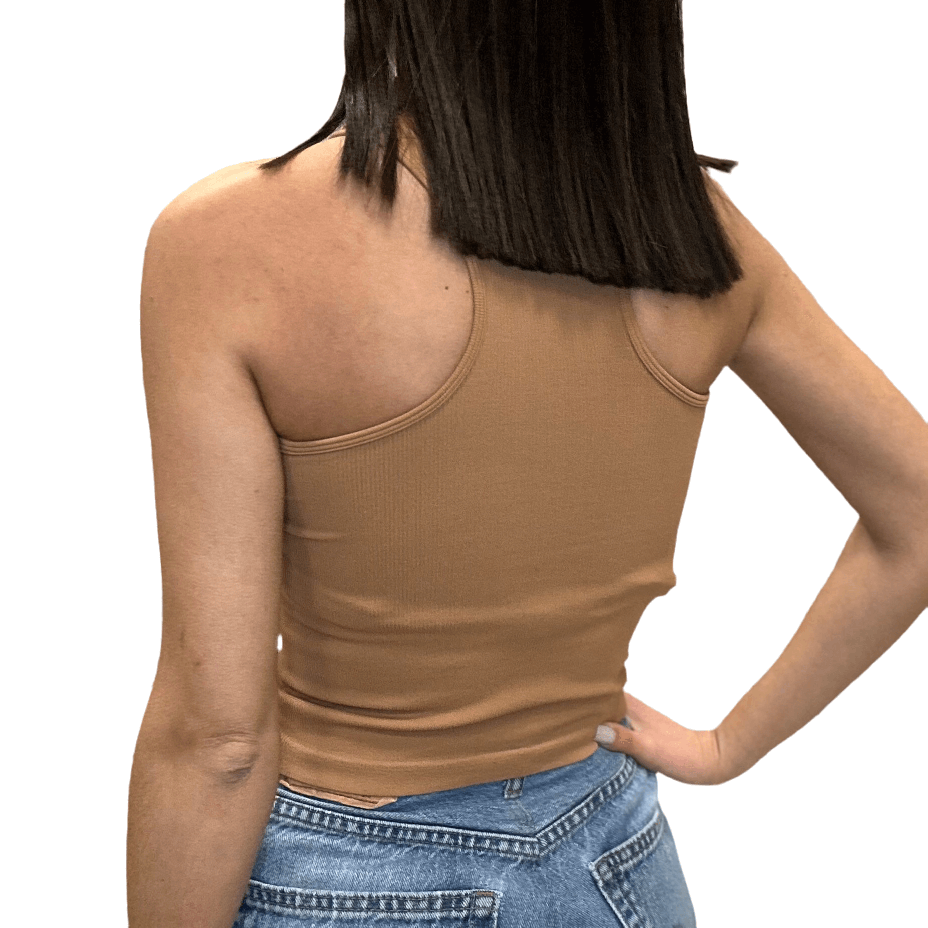 Ribbed Halter Tank Top Tan – Alicia DiMichele Boutique