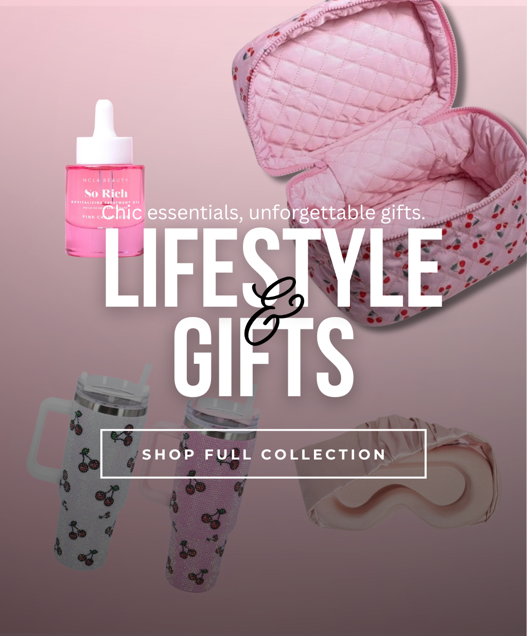 Lifestyle and Gifts collection | beauty and wellness products, skincare, jewelry, gifts for her