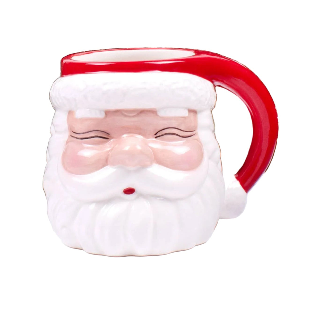 Red Santa Ceramic Holiday Coffee Mug