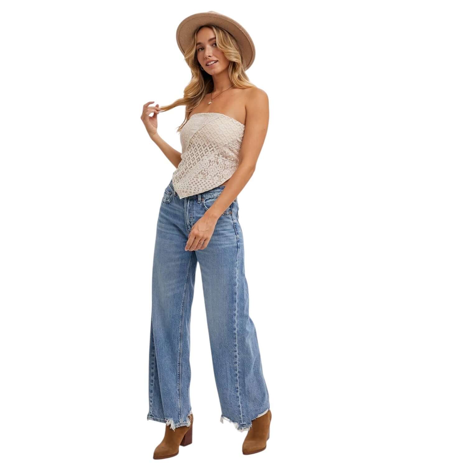 Desert Bloom Lace Bandana Top – Alicia DiMichele Boutique