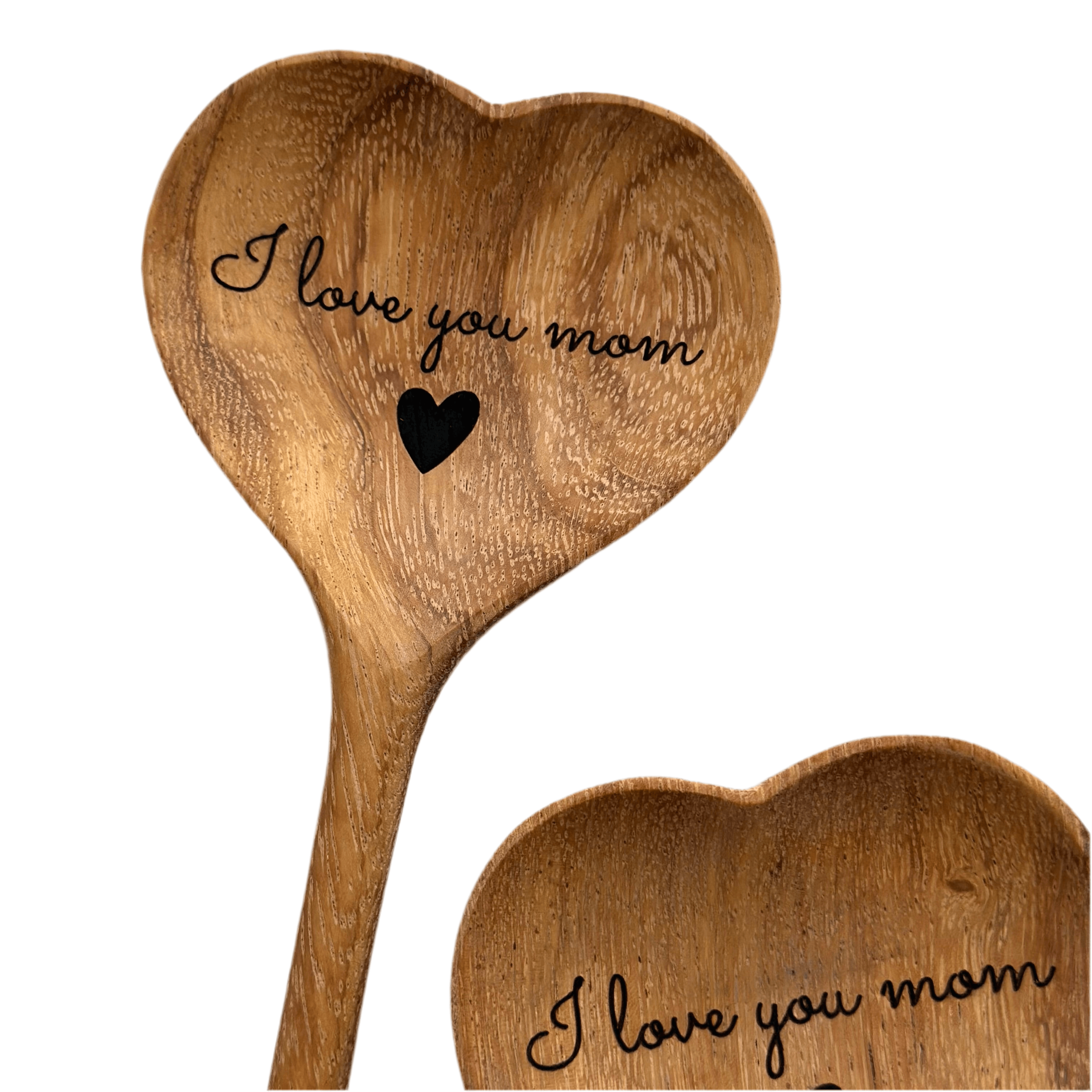 I Love You, Mom Wooden Heart Spoon – Alicia DiMichele Boutique
