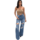Pinstripe Tube Top - Camel – Alicia DiMichele Boutique