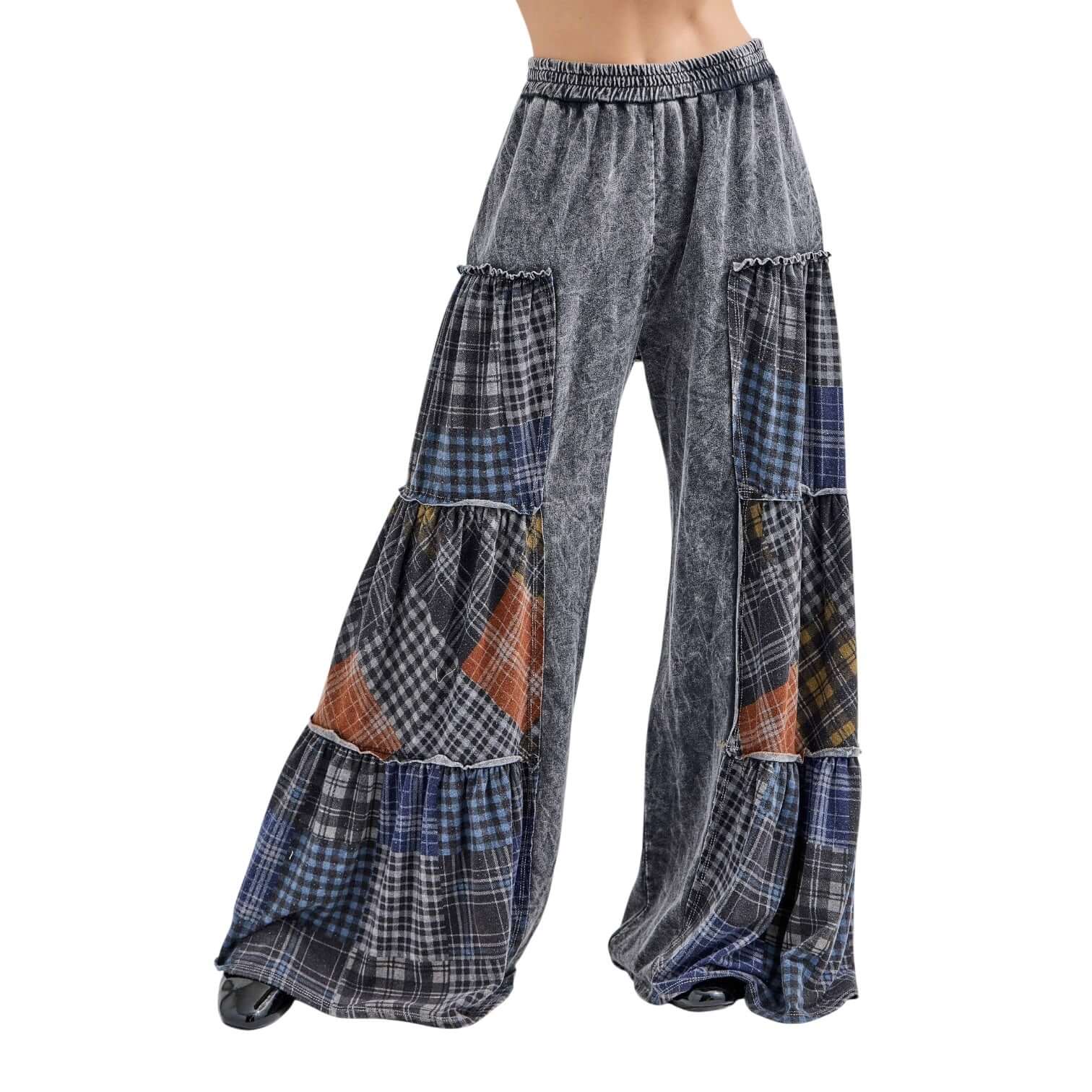 Charcoal Wanderer Plaid Flare Pants – Alicia DiMichele Boutique