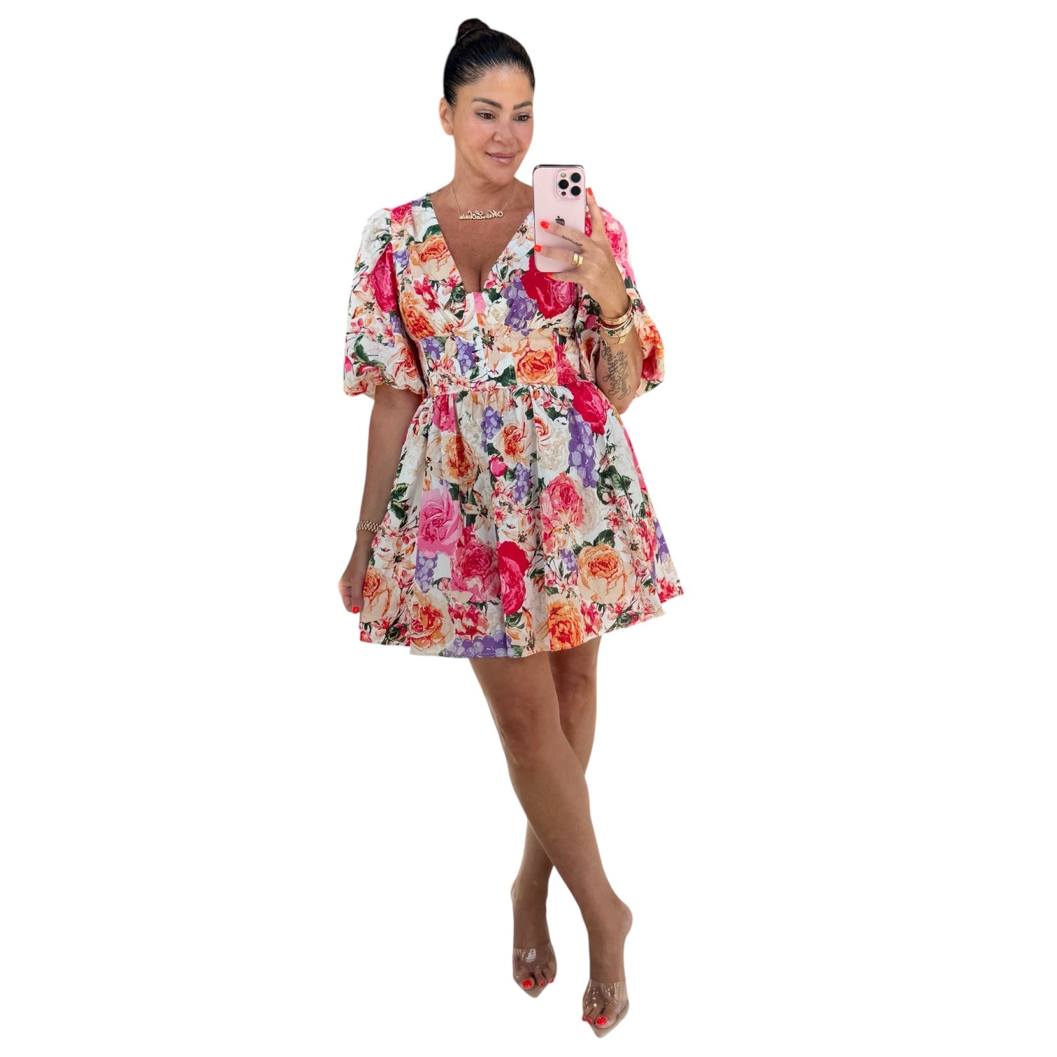 Love Story Puff Sleeve Mini Dress – Alicia DiMichele Boutique