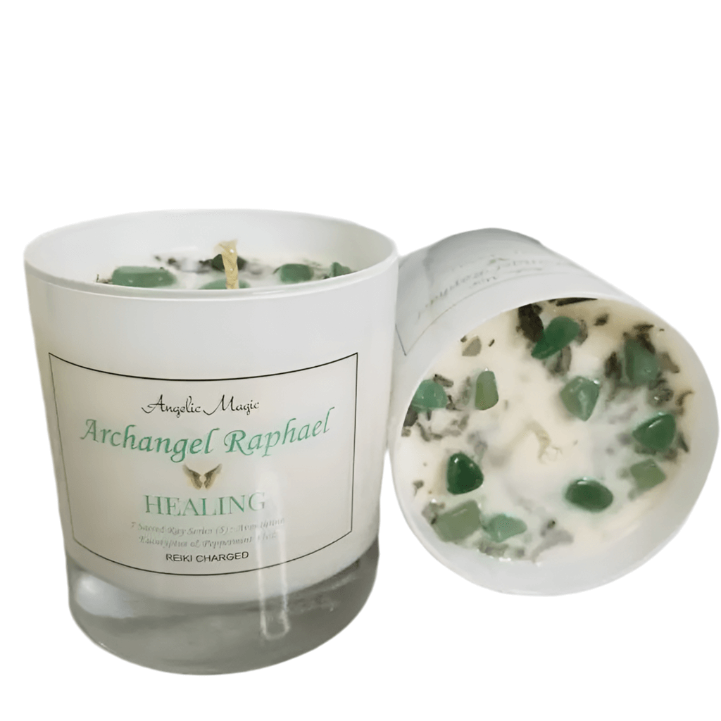 Archangel Raphael Crystal Soy Candle – Alicia DiMichele Boutique