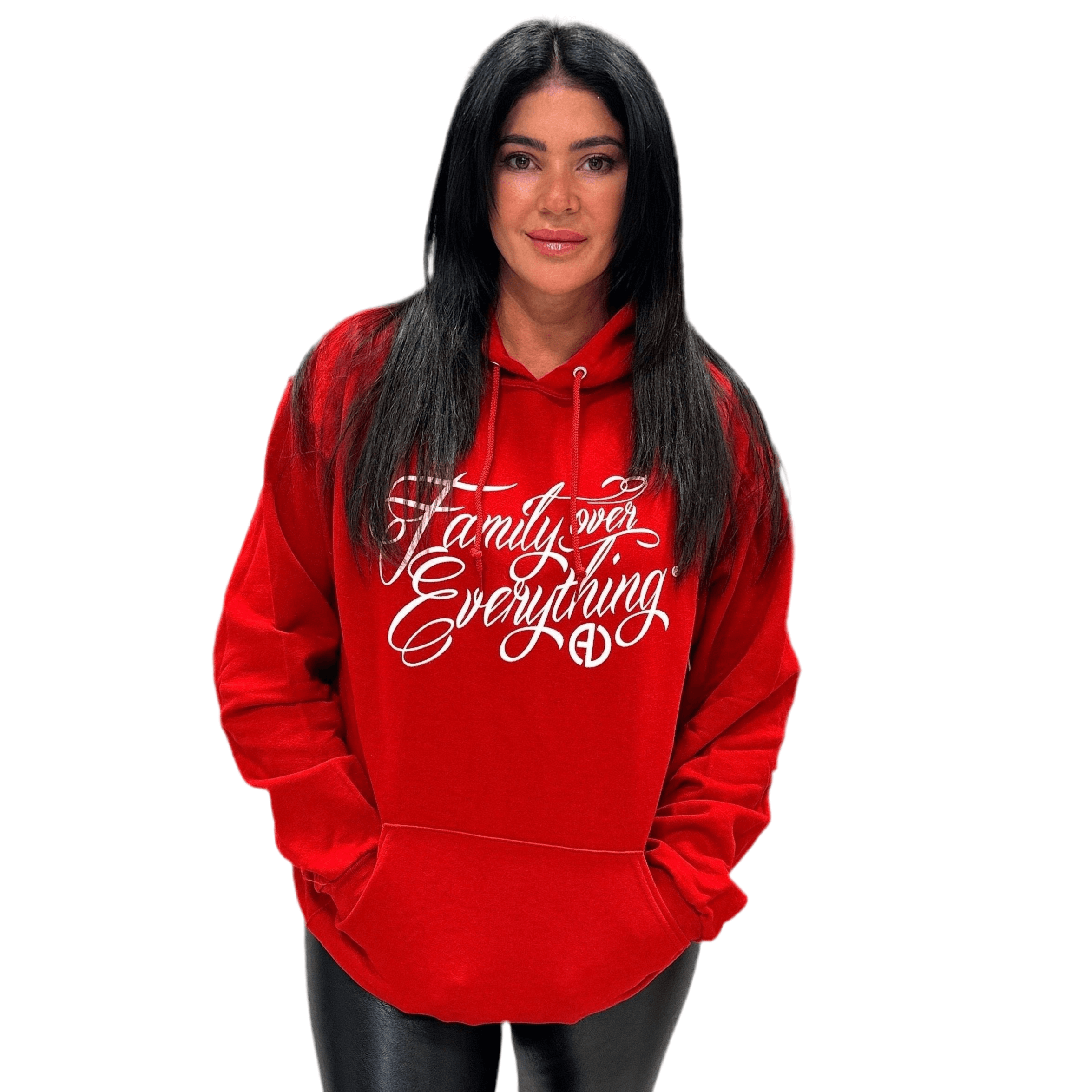 Family Over Everything® Hoodie - Red – Alicia DiMichele Boutique