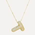 Bubble Pave Initial Necklace – Alicia DiMichele Boutique
