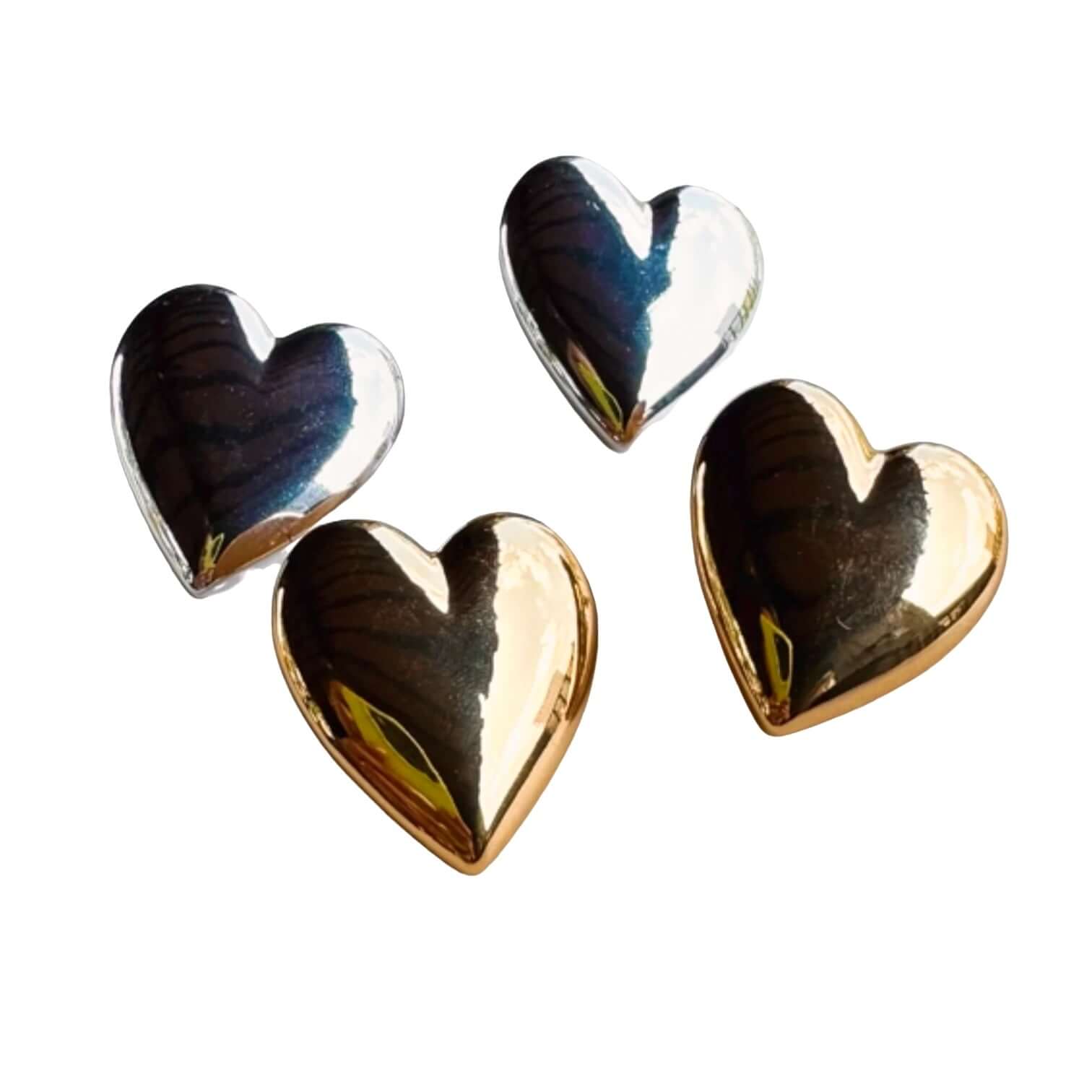 Gold Heart Earrings – Alicia DiMichele Boutique