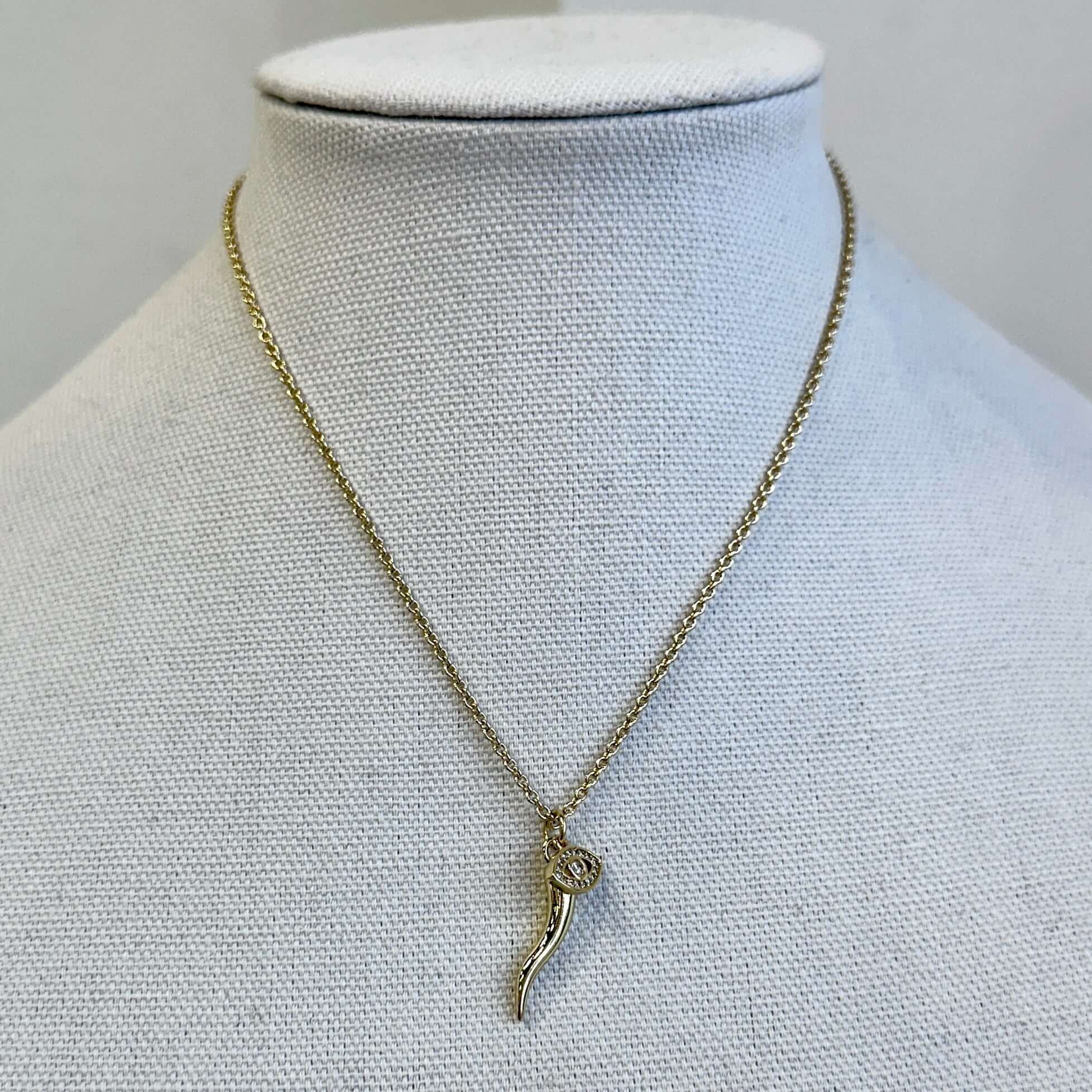 Give ‘Em The Horn Gold Necklace - Gold – Alicia DiMichele Boutique