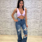 Reversible Twist Bra Top - Fair Orchid – Alicia DiMichele Boutique