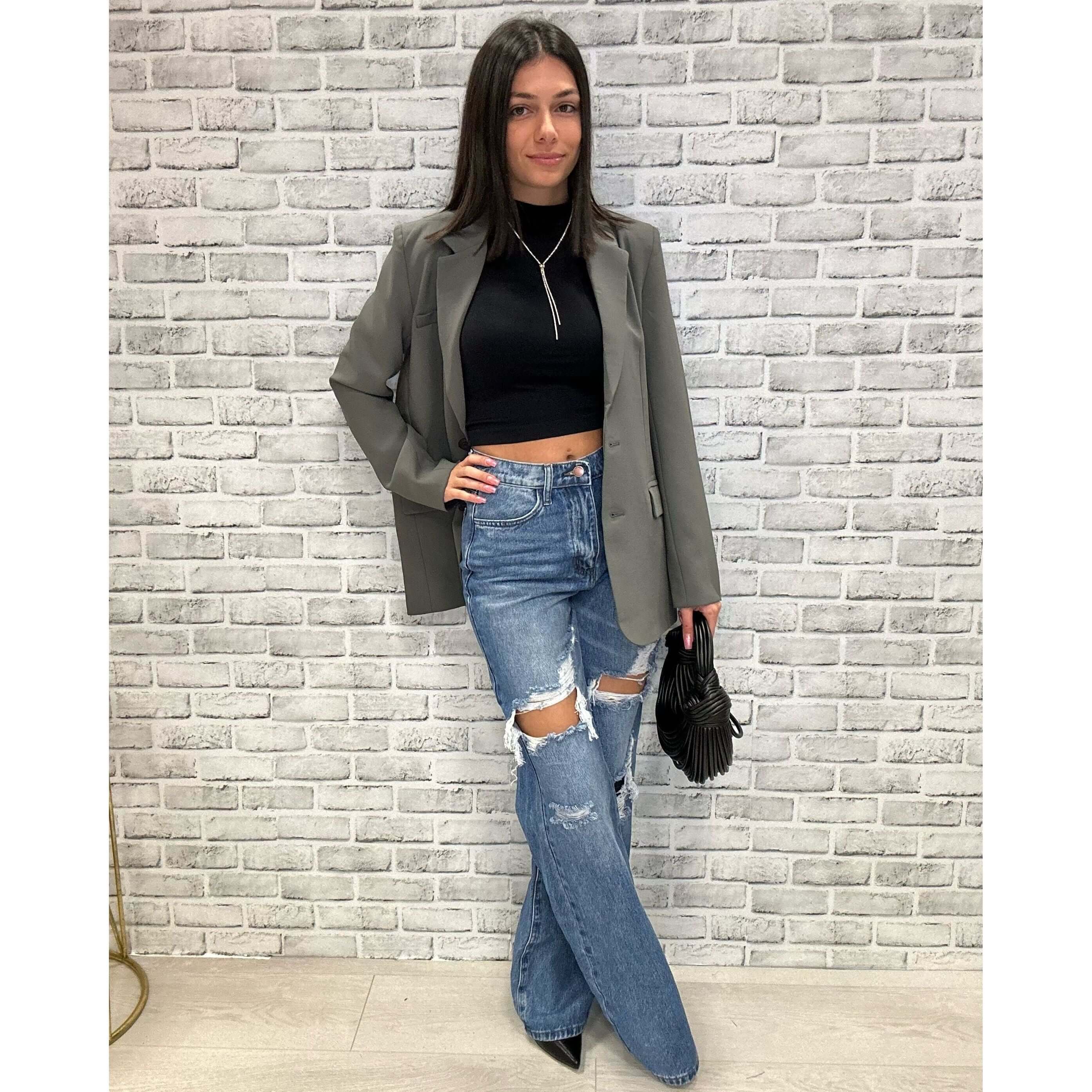 Mock Neck Crop Top Black – Alicia DiMichele Boutique