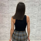 Chevron High Neck Crop Top - Black – Alicia DiMichele Boutique