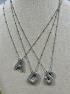 Silver Jeweled Bubble Initial Necklace – Alicia DiMichele Boutique