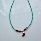 Half Moon Ruby Green Onyx Choker – Alicia DiMichele Boutique