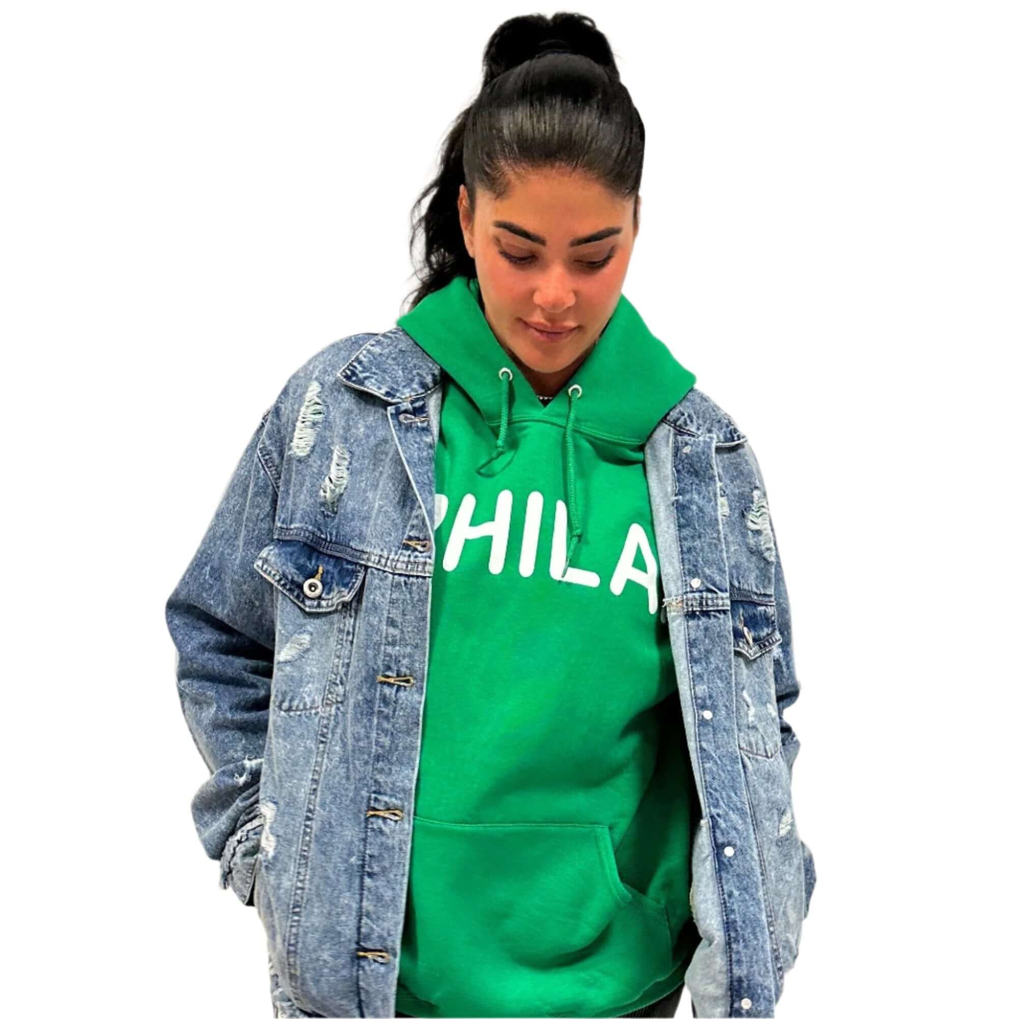 Philly Sweatshirt - Green – Alicia DiMichele Boutique