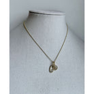 Skinny Curb Necklace with Pave Initial & Peace Charm – Alicia DiMichele Boutique