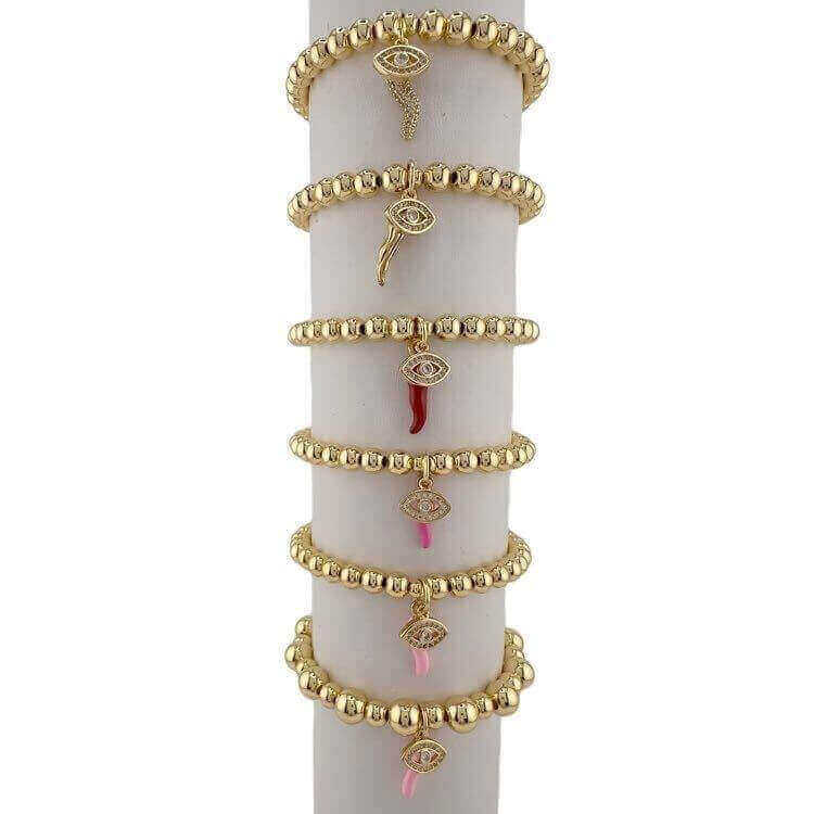 Give ‘Em The Horn Gold Bracelet - Gold – Alicia DiMichele Boutique