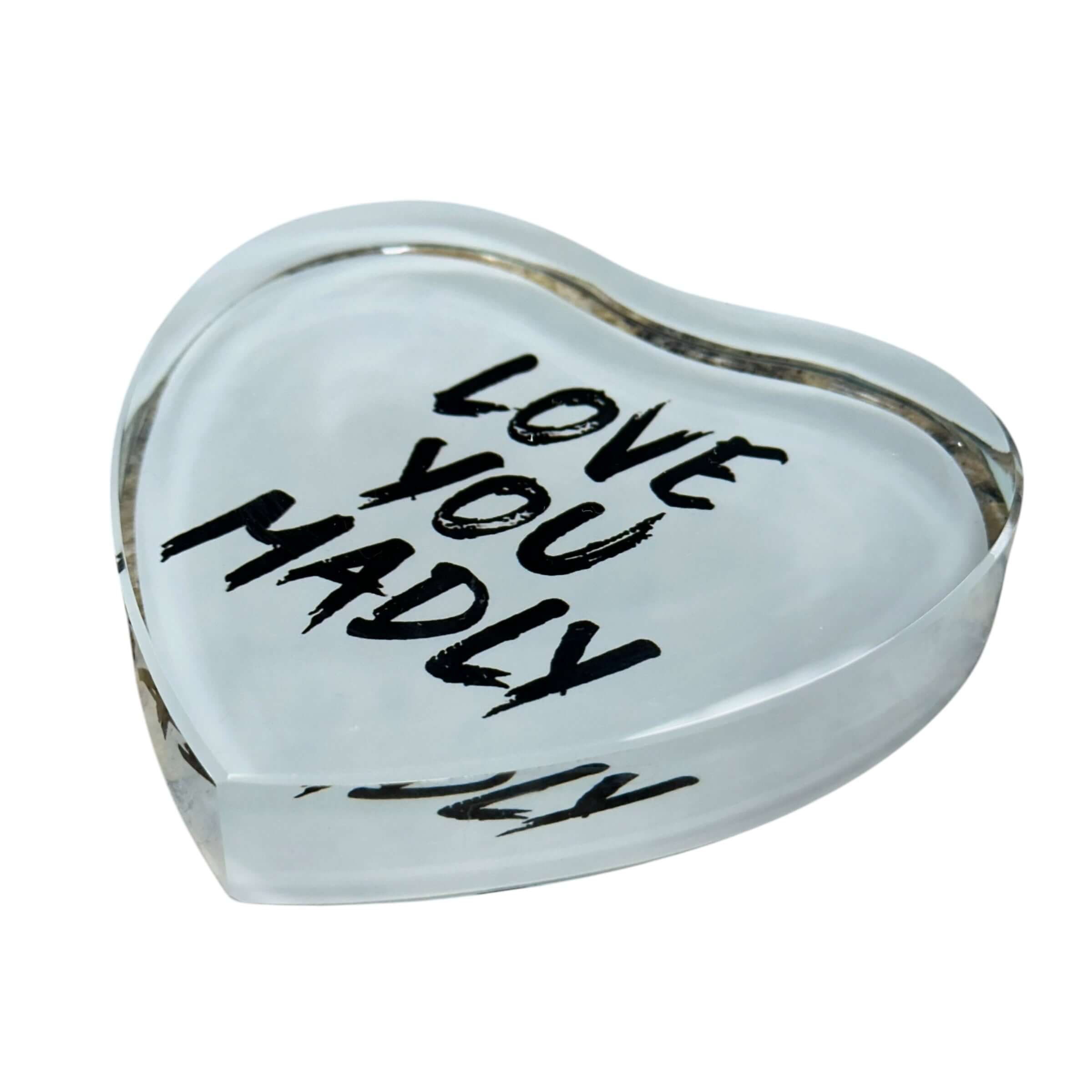 Love You Madly Crystal Heart Paperweight – Alicia DiMichele Boutique