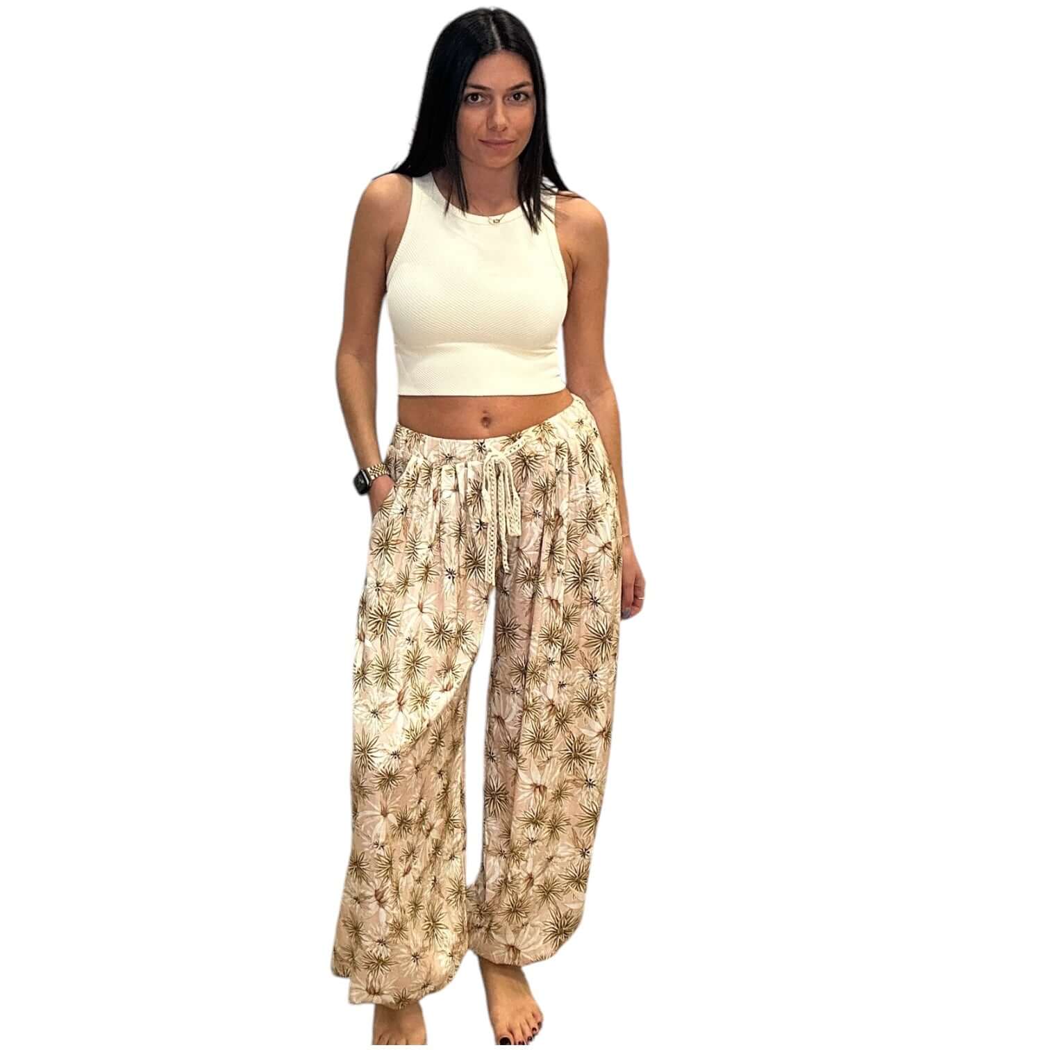 Chevron High Neck Crop Top - Butter Cream – Alicia DiMichele Boutique