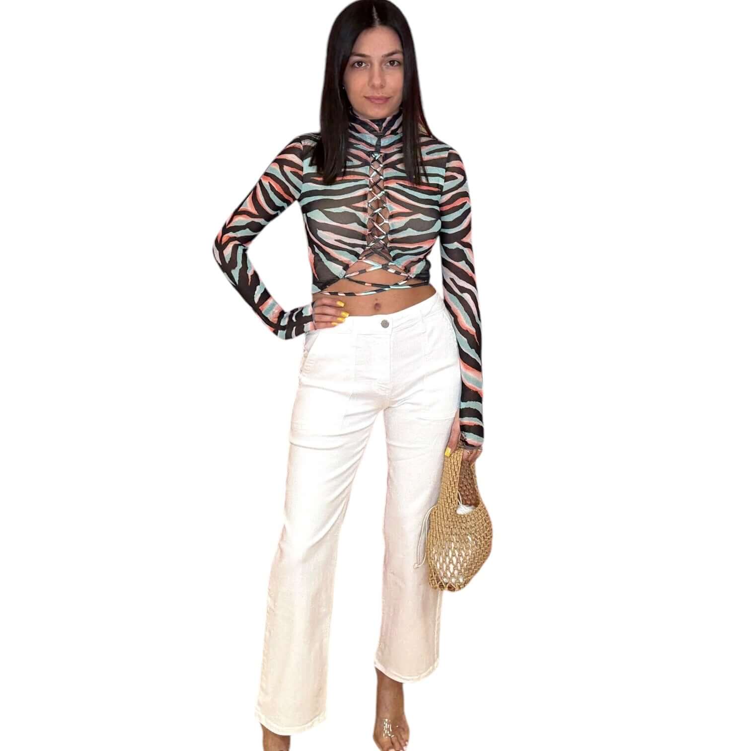 Optic White Utility Pocket Straight Jean – Alicia DiMichele Boutique