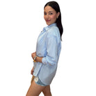 The Edit Stripe Shirt – Blue – Alicia DiMichele Boutique