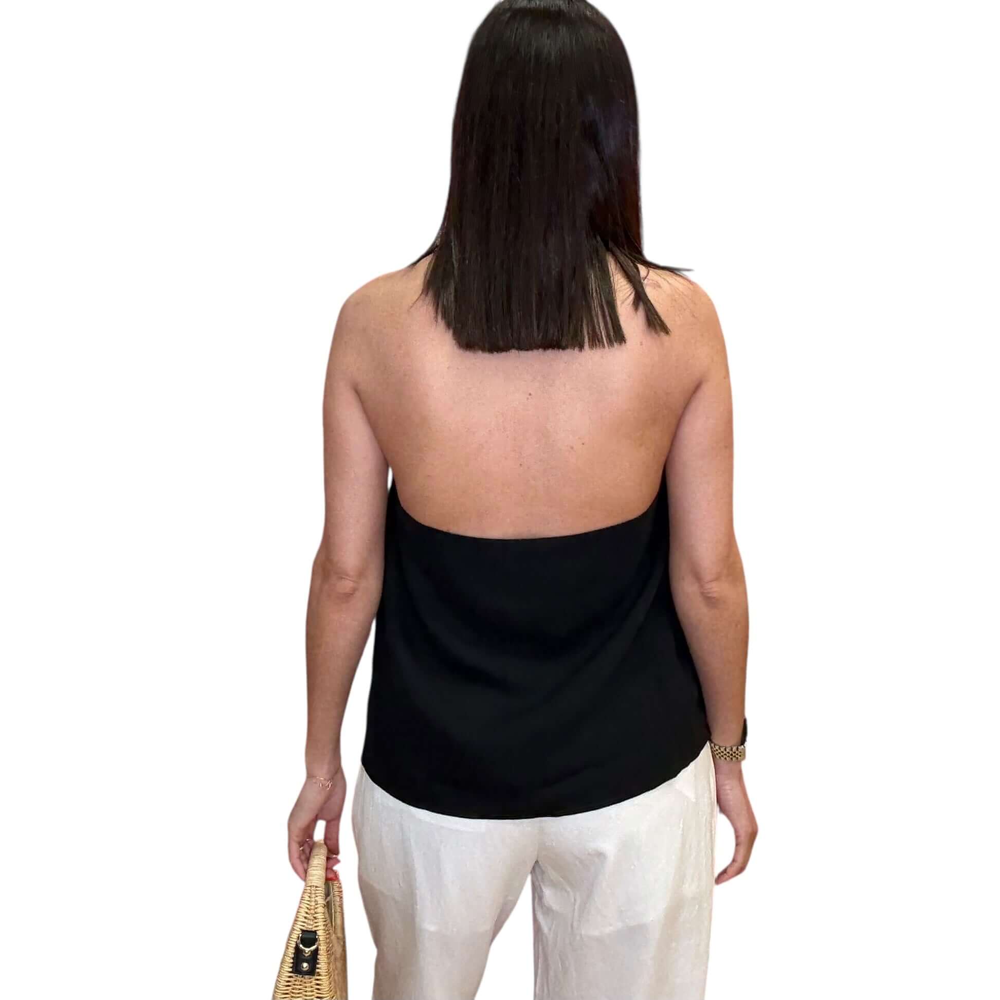 Twist Noir Halter Top – Alicia DiMichele Boutique
