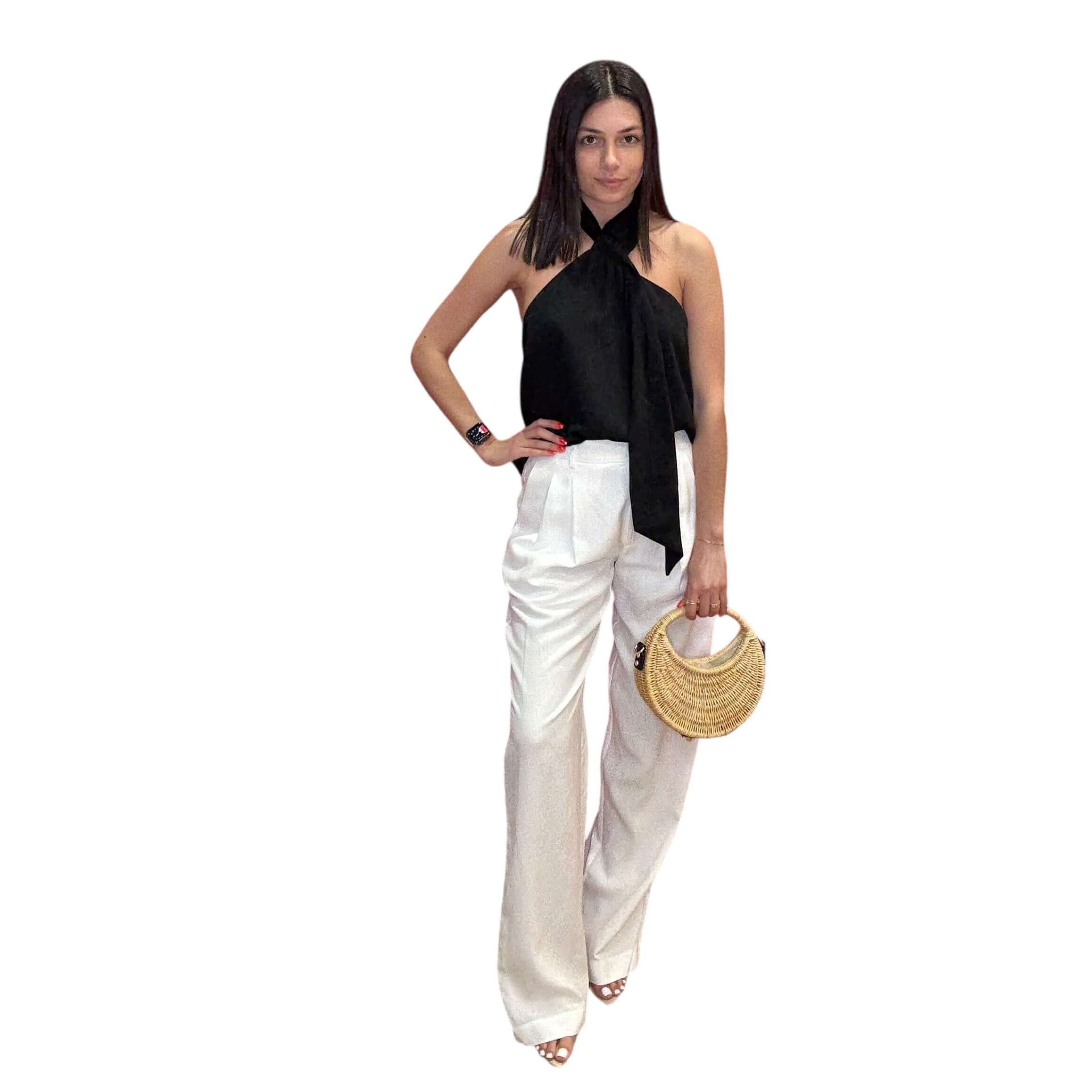 Twist Noir Halter Top – Alicia DiMichele Boutique