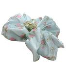 Large Floral Sheer Bow Hair Clip - Blue – Alicia DiMichele Boutique