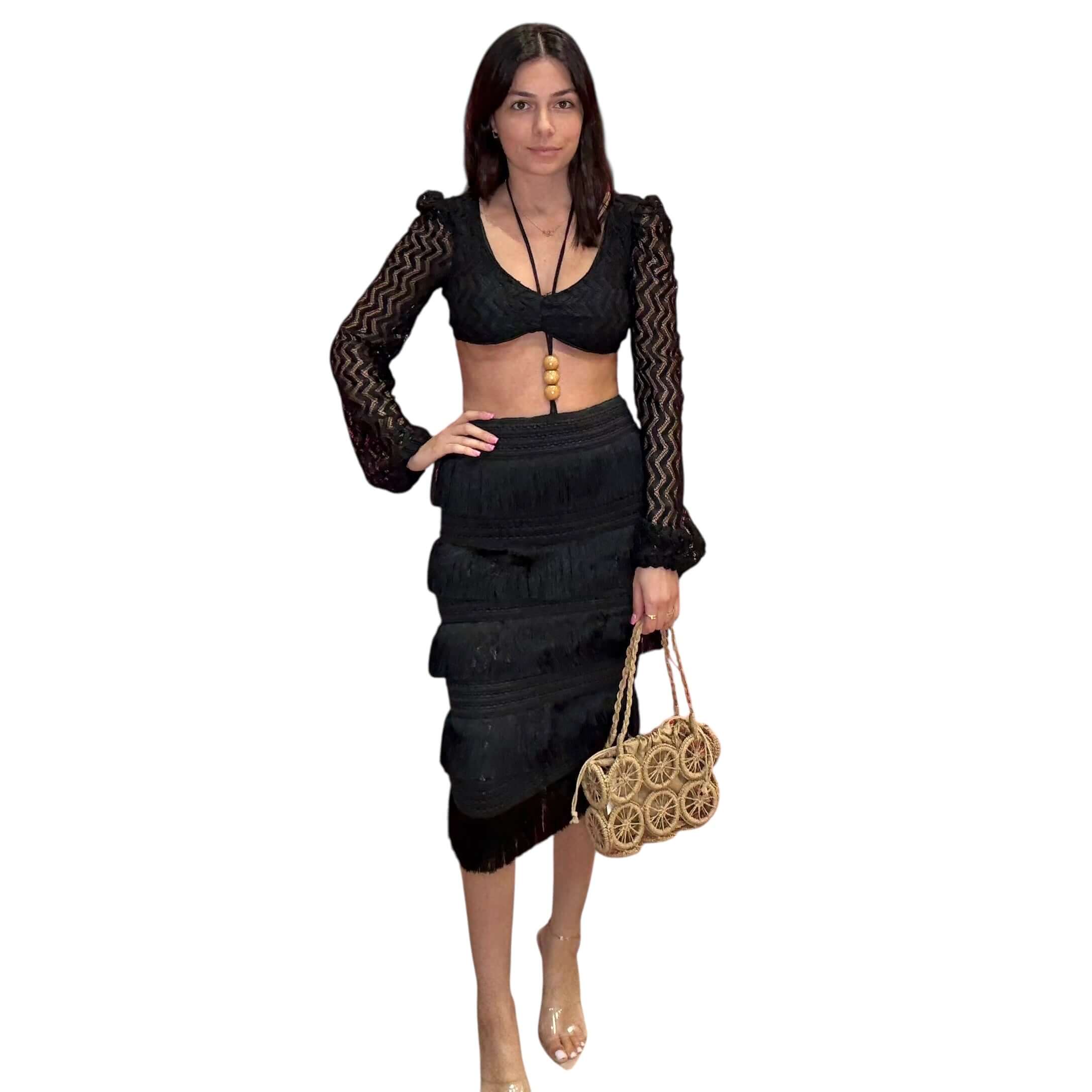 Static Tier Fringe Skirt Set – Alicia DiMichele Boutique