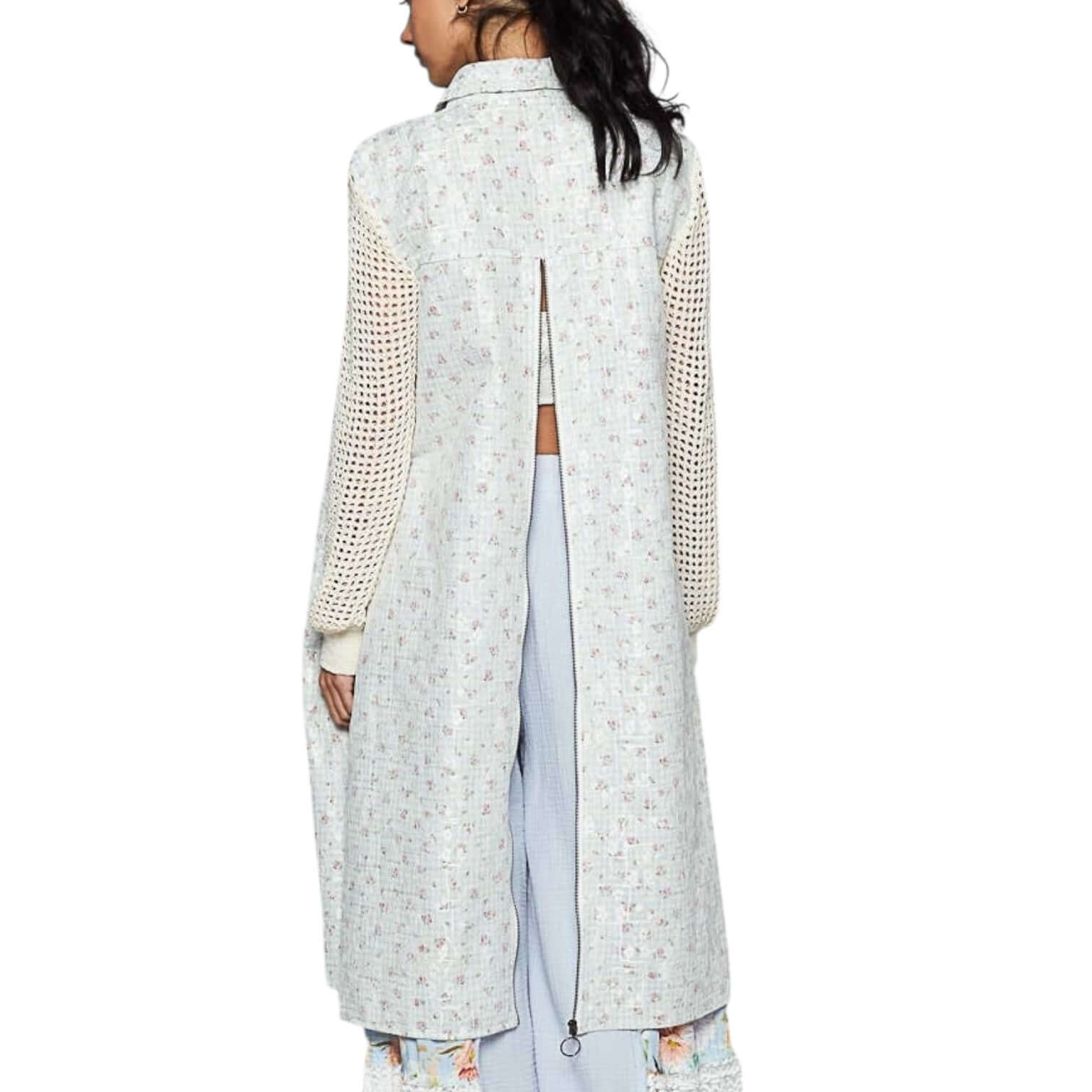 Longline Floral Crochet Jacket – Alicia DiMichele Boutique