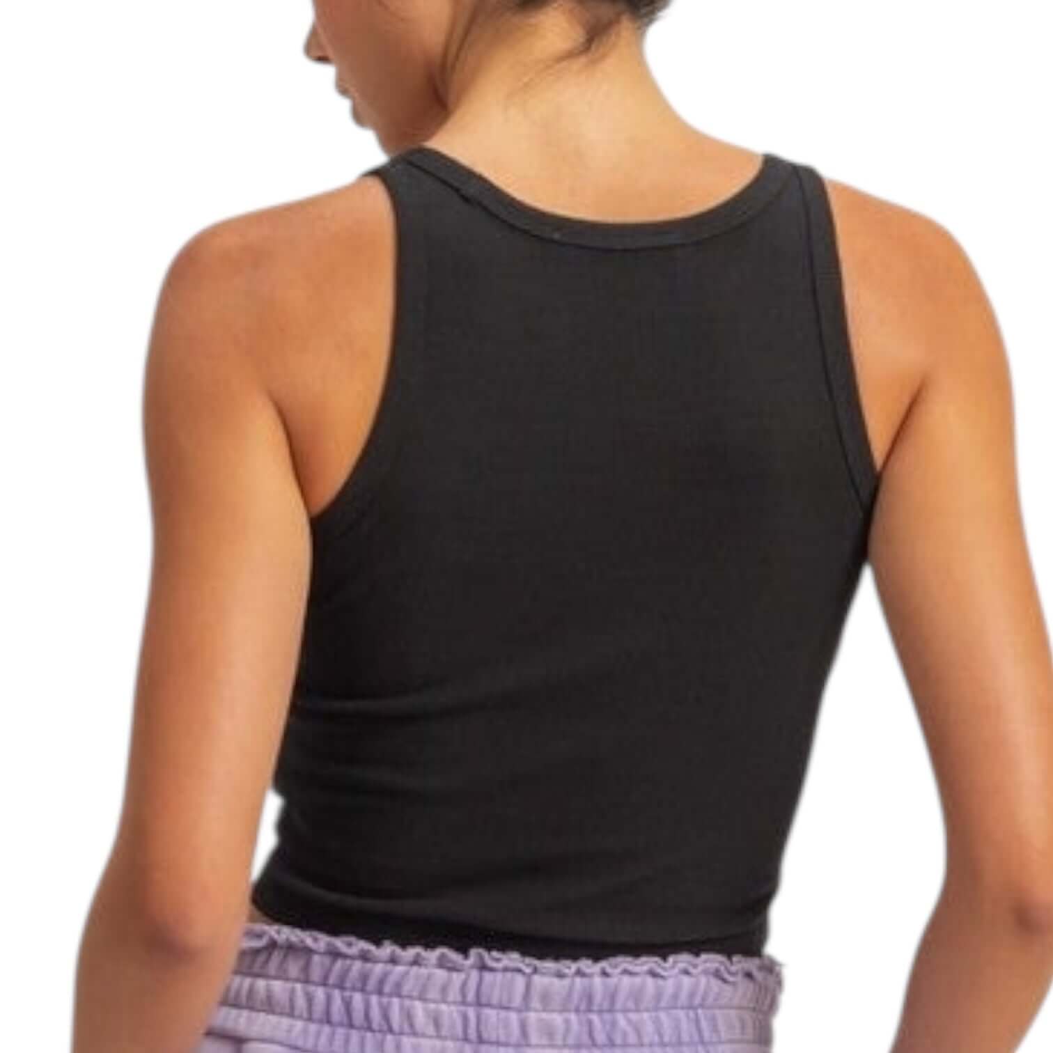 Black Scoop Ribbed Tank – Alicia DiMichele Boutique