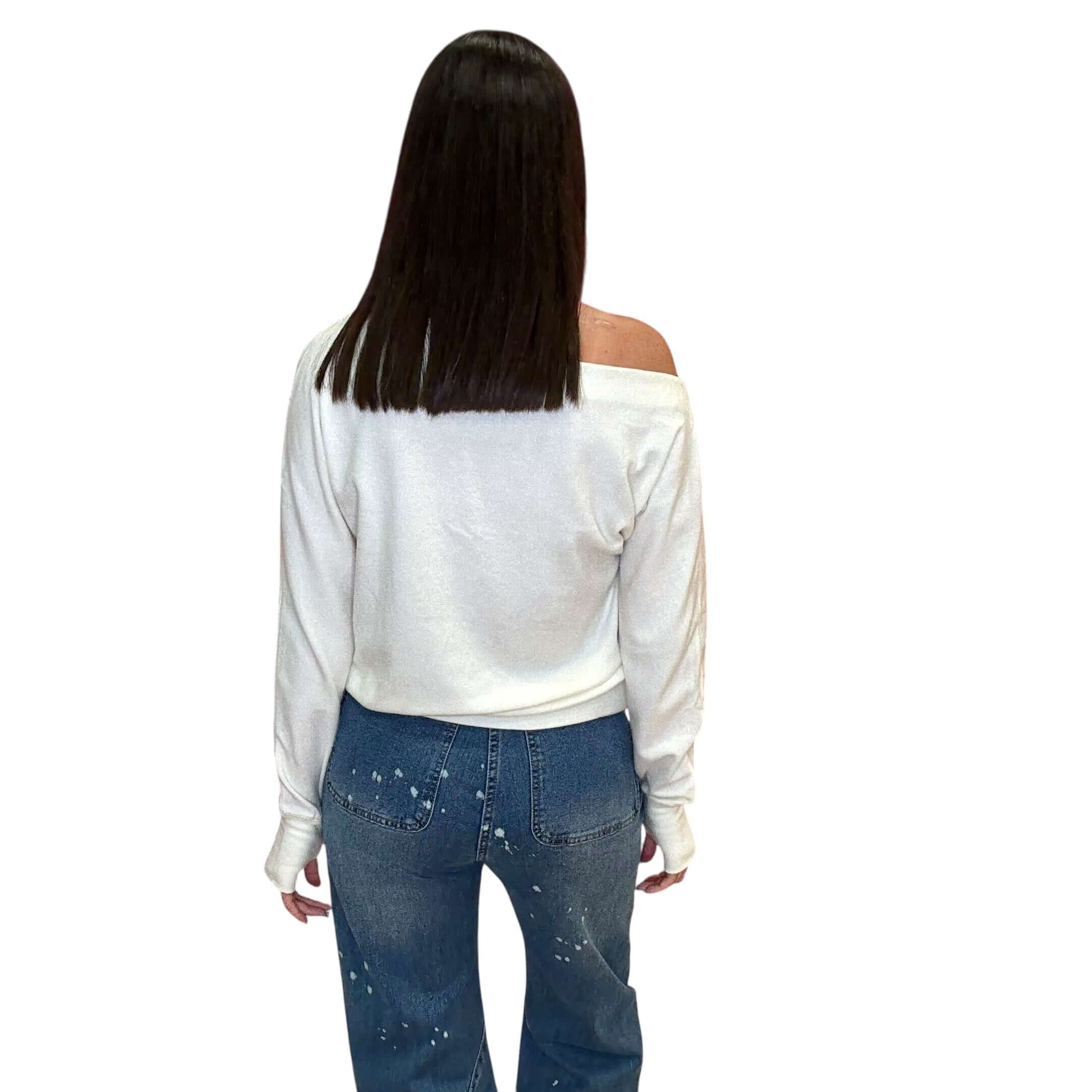 Drop Sleeve Boat Neck Top - Cream – Alicia DiMichele Boutique