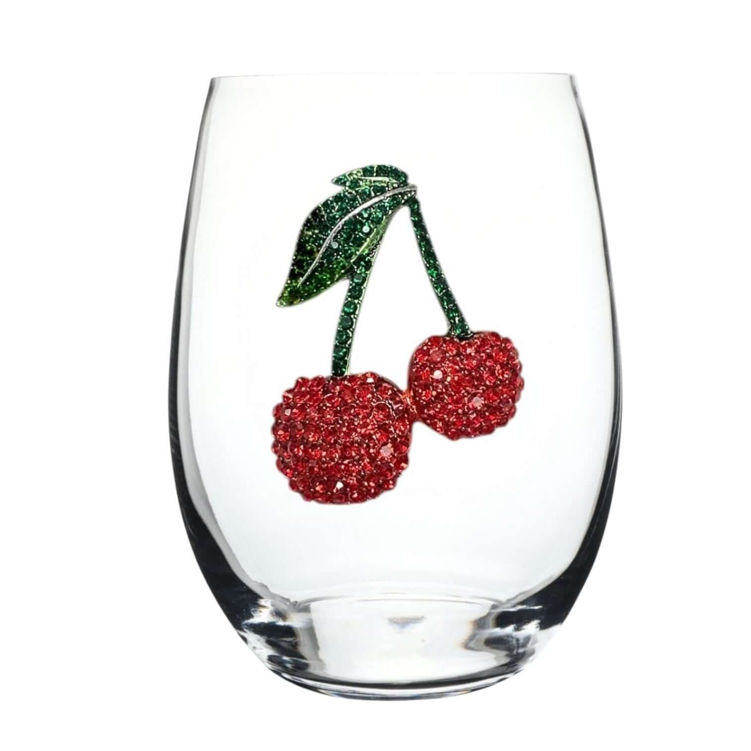 Cherries Stemless Wine Glass – Alicia DiMichele Boutique