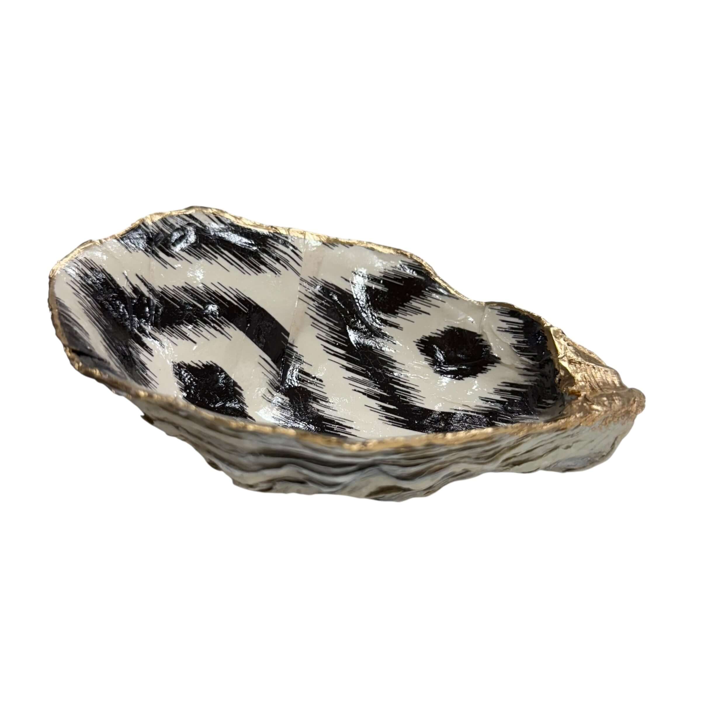 Black Diamond Ikat Oyster Shell Dish – Alicia DiMichele Boutique