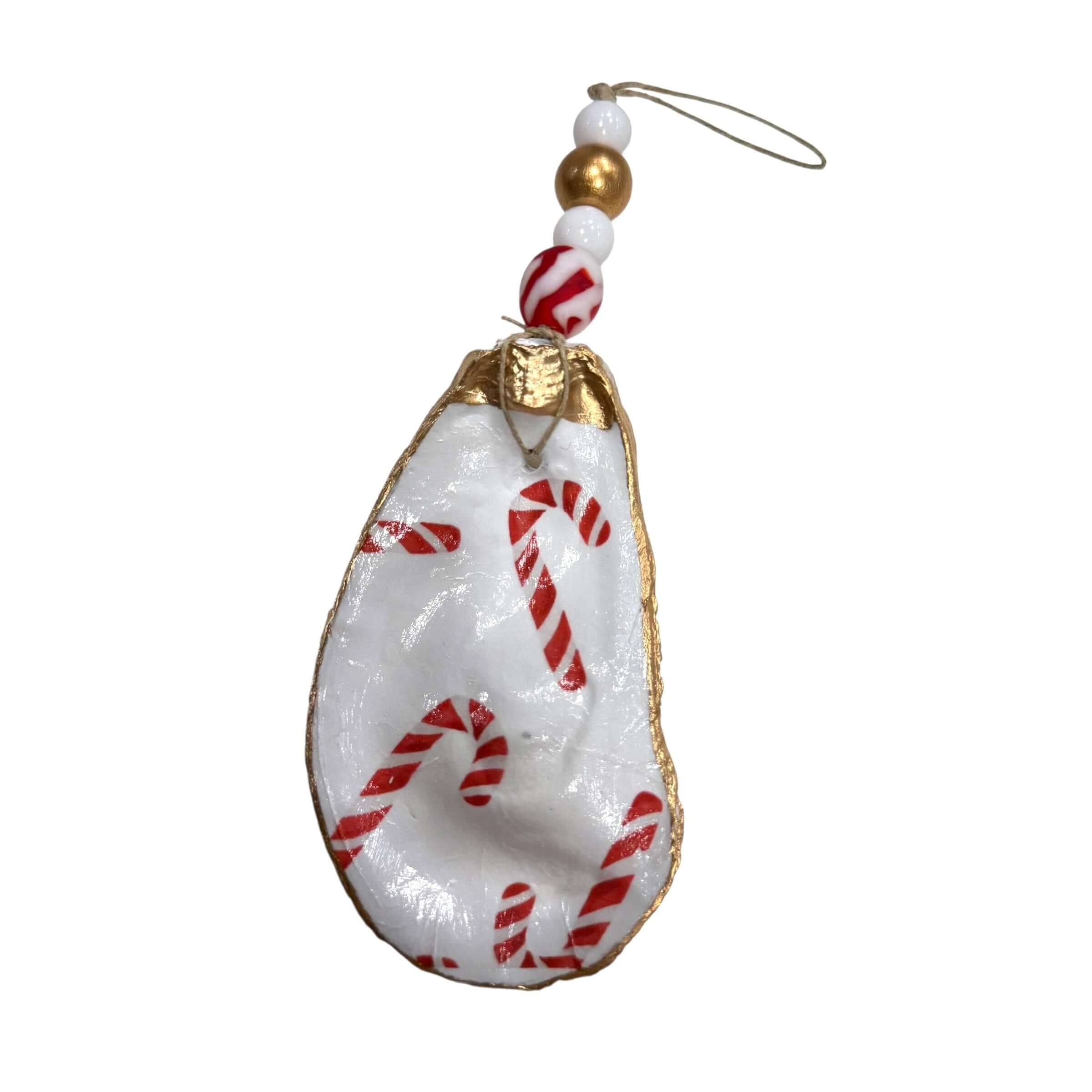 Candy Cane Oyster Ornament – Alicia DiMichele Boutique